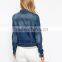 girls hot fashion navy blue denim jacket