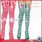 Creative lovely christmas gift green stripe cute young girls stocking