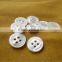 High End Natural 4 Holes 18L White Mother of Pearl Carving Shell Shirt Button in Bowl Shape