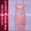 2015 HOT Red rainbow fashion braces skirt plus size bodycon bandage dress