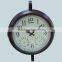3 in 1 Outdoor Rotating Metal Double Sided Clock