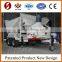 MB1200 Mobile concrete batching plant with screw conveyor, big bag cement silo and belt conveyor