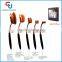 5Pcs Rose Gold Pro Beauty Toothbrush Shaped Oval Cream Puff Makeup Brush With Window Box