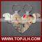 Hot selling sublimation couple lovers' MDF half heart keychain