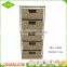Slimline seagrass 5 drawer storage unit for living room or bathroom