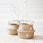 Natural small folding seagrass basket, panier basket