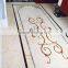 Classic Elegant European Style Beige and White Floral Marble Medallion Waterjet Flooring BF12-03314c