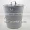 Homeware With Lid Matte Black Metal Waste Bin