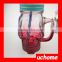 UCHOME 2016 New Style Skull Shaped Glass Mason Jar With Screw Lid And Straw