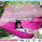 Hot Popular Amazon Wholesale Outdoor Parachute Nylon Mosquito Net Hammock- Portable Camping Hammock with Mosquito Netting