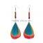 Fashion Dangle earrings,Wholesale jewelry Ladies Earring ,feather Shaped Hoop Earrings
