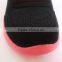 Custom PU outsole black upper shoes women lady with pink sole