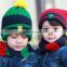 trendy wholesale unisex kids safari pom pom knit wool hats