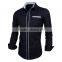 Custom Latest Military Mens Black Casual Oxford Shirt
