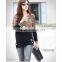 Spring free size new design korean style fashion cotton leopard stitching long sleeve apparel t shirt