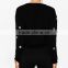 M1159 Runwaylover 2016 latest design fashion ladies black hole cotton cross bandage sweater