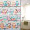 Cute Owl Shower Curtains PEVA 7171" Bathroom Products Waterproof Polyester Shower Bath Curtain With 12 Hooks