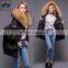 Lastest Design Wholesale Parka Jackets Soft Raccoon Fur Collar Comfortable Goose Down Winter Bomber Jacket Embroided