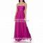 Wholesale New Design Long Evening Dress Women's Berry Silk Beaded Illusion Evening Wedding Gown