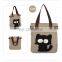 JL Bag17027 2017 Woman Bag Canvas Leisure Cat Bag Modern Lady Bag