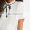 2016 Women Glamorous High Collar Shirt Blouse/2016 Fashion Ladies Short Sleeve White Shirt