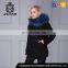 Winter fashion genuine womens raccoon fur blue parka jackets