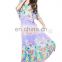 9023# New Style Chiffon Evening Cape Dress Boho Clothing Long One Piece Maxi Women dress Big Plus Size
