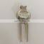 wholesale Metal Golf Divot Tool made of zinc alloy in shiny silver finish as repair tool in stock