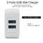2017 NEW 5V 3.1A/3.4A Wall Type 2 Port USB Power charger for travel