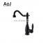 Brass Titanium Gold Brass Pull Down Kitchen Faucet With Retractable Pull Out Wand