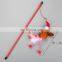 China supplier Christmas toy educational cat teaser with stick feather for dog