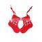 wholesale laser cutting colorful sock shape pendant felt christmas tree decoration