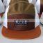 Contrast color wholesale blank custom label 5 panel camping hat