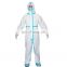 Disposable medical isolation clothing white CE Cat III Type 3B/4B/5/6  Liquid and Particle Protection Coverall