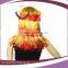 Flag color synthetic cheap wholesale sports spain fans wig