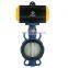 DKV DN80 3 inch PN16 EPDM Rubber Seat Wafer Type Cast Iron Double Acting Pneumatic Actuator Butterfly Valve