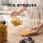 Air-tight oatmeal storage cans stackable plastic food container boxes with venthole in the cover