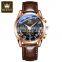 OLEVS 2871 Men Quartz  Wristwatch  Fashion Business Top Brand Luxury Leather Waterproof Watched Men Wrist