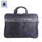 Hot Selling Anthracite Fitting Cotton Lining Material Genuine Leather Laptop Bag Manufacturer