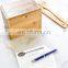 Factory Custom Natural Bamboo Wood Recipe Box With Card Divider