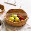 High Quality Rattan Storage Basket, Mini Serving tray, Wicker Bowl Basket Vietnam Supplier