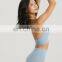 Blank Custom Sexy Backless Open Back Fitness Gym Sports Bra Casual Halter Neck Nude Soft Women Yoga Pilates Wear Fixed Pads Bra