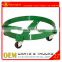 iso 9001 standard steel drum dolly,4 rubber caster wheels drum dolly