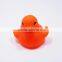 Small Orange Plastic Duck Swimming Pool Floating Toys