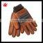 2016 Hot Selling Womens Warm Suede Gloves With Knitted Wrist