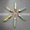 Gold Plated Green Aura Quartz Crystal Point Pendant Bead, Clear Quartz Crystal Point Pendant
