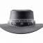 2015 FASHION STYLISH BROWN BLACK GENUINE LEATHER CONCHO BAND TOP HAT FOR MENS