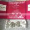 Luxurious & elegant rose silk folio clear acrylic wedding invitations with white ribbons & brooch