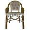 bamboo look french rattan bistro chair