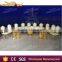 golden stainless steel frame half round dining table / half round table